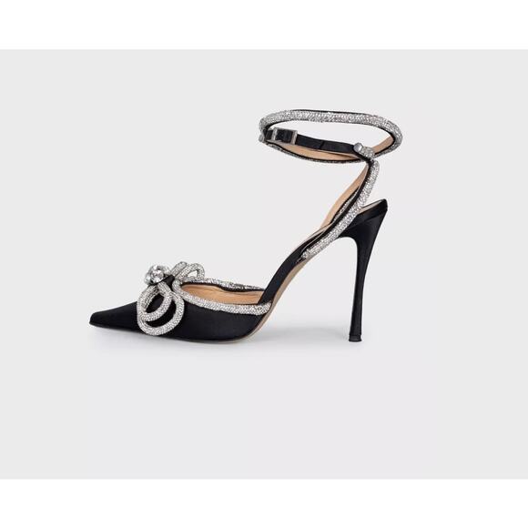 MACH & MACH Shoes - Mach & Mach Silver Crystal Slingback Pumps - Size 39